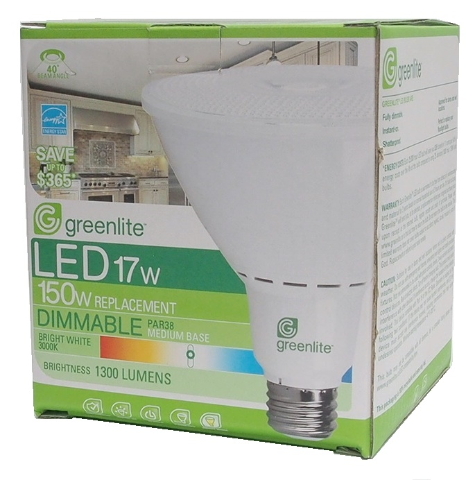 AMPOULE AU DEL PAR38 17 WATTS 120 VOLTS (150W)