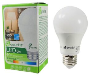 Ampoule au DEL dimmable de 40 Watts ( Consommation réelle: 6 Watts). 120 Volts