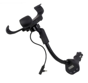 Support à téléphone pour voiture avec mains libres, transmetteur FM et chargeur USB