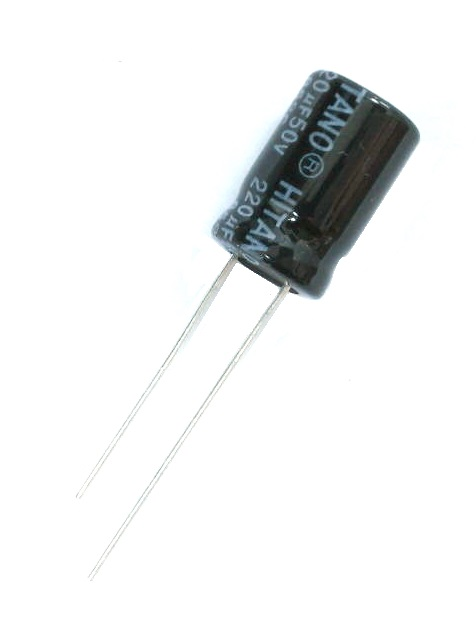 Condensateur radial polarisé 220 μF à 50 VDC 85°C