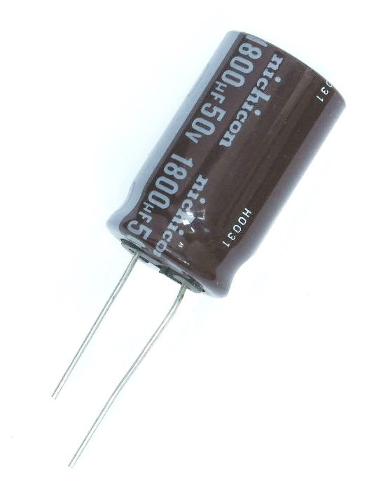 Condensateur polarisé 1 800 μF à 50 VDC 105°C
