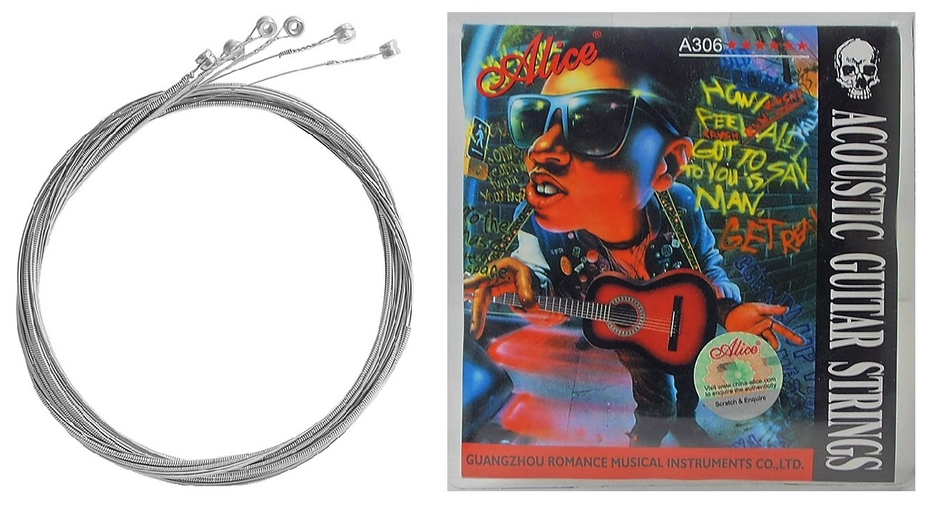 Cordes en acier pour guitare acoustique