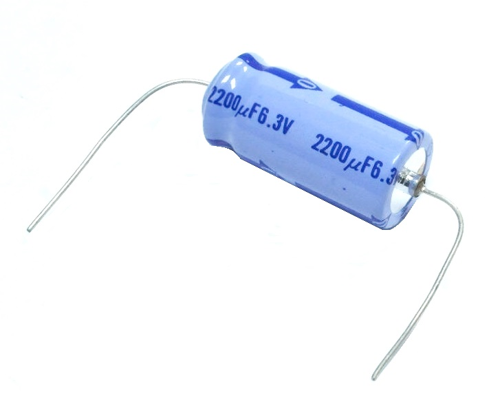 Condensateur axial polarisé 2200μF à 6.3 VDC