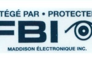 Autocollant "Protégé par FBI" pour fenêtres
