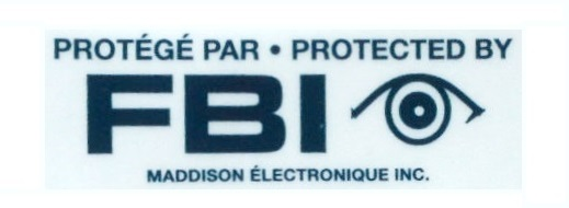 Autocollant "Protégé par FBI" pour fenêtres