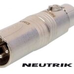 Adaptateur Neutrik 3 pôles XLR mâle - 5 pôles XLR femelle