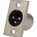 Prise neutrik xlr chassis 3 contacts mâle