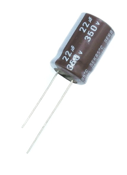 Condensateur polarisé  / 22 μF à 350 VDC 85°C