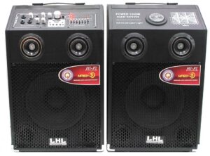 Paire de haut-parleurs amplifiés 10" avec laser
