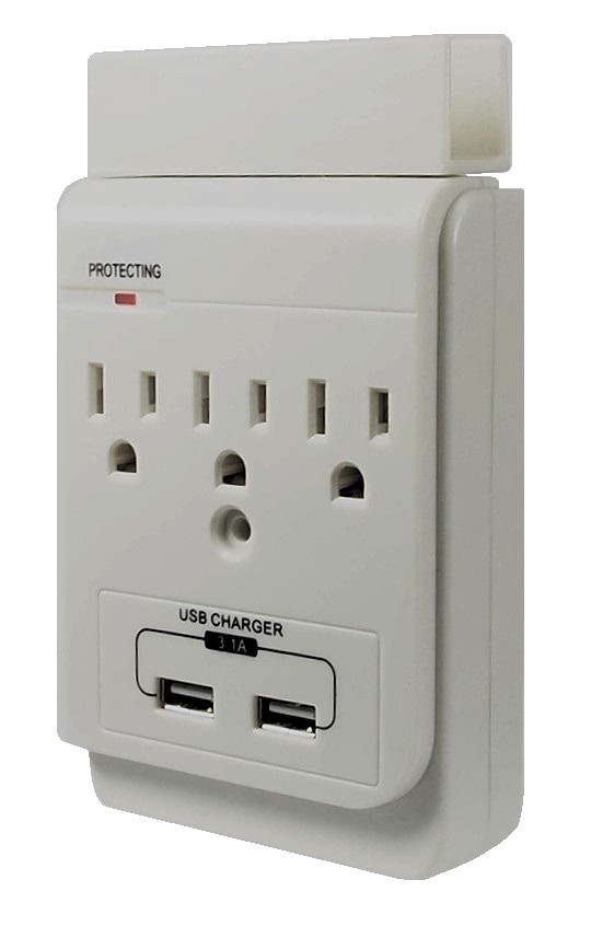 Multiprise électrique avec 2 ports USB