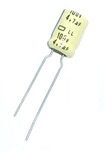 Condensateur radial polarisé 4.7 μF à 100 VDC