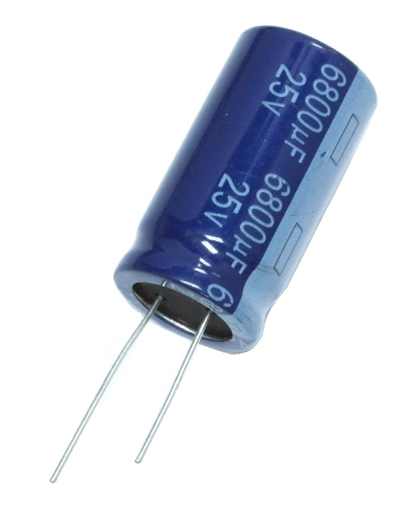 Condensateur polarisé 6 800 μF à 25 VDC 85°C