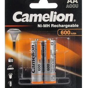 Pile rechargeable 1.2 volts AA 600mA. Paquet de 2.