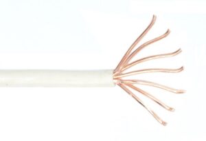 Fil 1 conducteur 10 AWG multibrins blanc