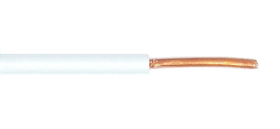 Fil 1 conducteur 14 AWG monobrin blanc