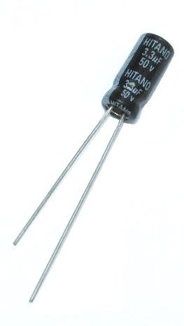 Condensateur radial polarisé 3.3 μF à 50V  105°C