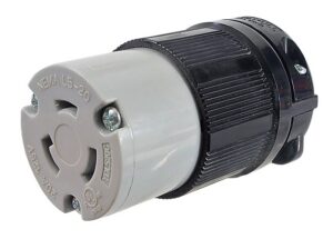 Connecteur femelle de type twist lock. Prise d'extension - 20A / 125 VAC / 3 contacts