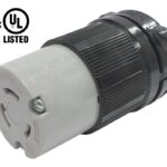 Connecteur femelle de type twist lock.  30A / 250 VAC / 3 contacts
