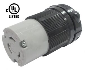 Connecteur femelle de type twist lock.  30A / 250 VAC / 3 contacts