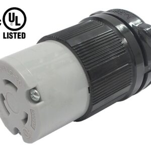 Connecteur femelle de type twist lock.  30A / 250 VAC / 3 contacts