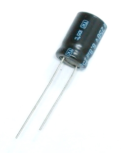 Condensateur radial polarisé 6.8 μF à 250VDC 105°C
