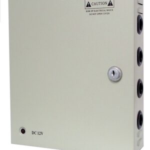 Bloc d'alimentation CCTV, 12 Volt DC, 9 commutations de sortie.