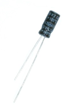 Condensateur radial polarisé 22 μF à 10 VDC 105°C