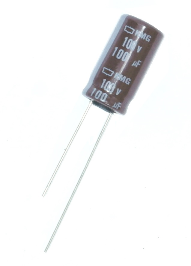 Condensateur radial polarisé 100 μF à 100 VDC