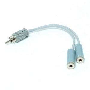 Câble "Y" RCA mâle à 2 fiches 3.5 mm femelle