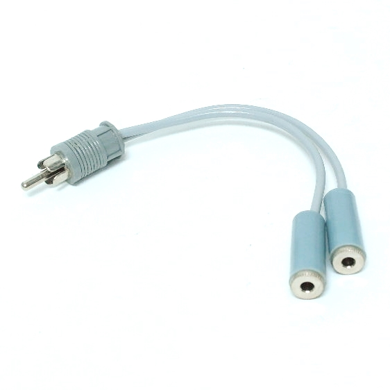 Câble "Y" RCA mâle à 2 fiches 3.5 mm femelle
