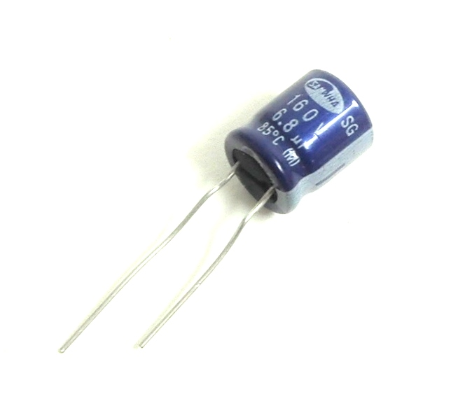 CONDENSATEUR 6.8UF 160V  ELECTROLYTIQUE