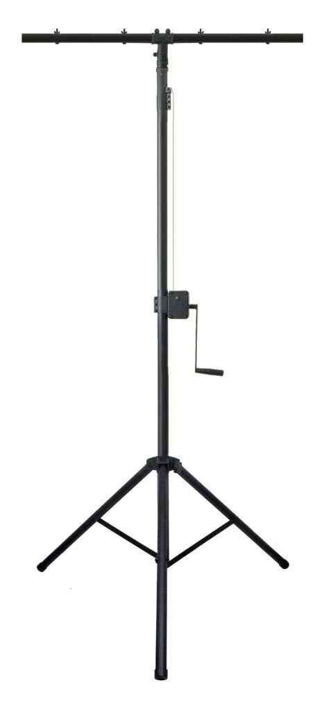 Pied pour projecteur avec manivelle