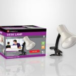 Lampe de table bras articule a pince 60w blanche