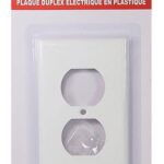 Plaque décorative d'interrupteur de lumière de couleur blanc deux trous