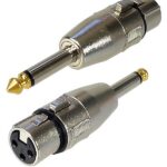 Adaptateur XLR femelle à 6.3 mm (1/4") mâle mono