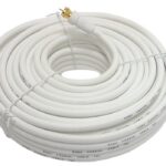 Câble coaxial RG-6 blanc - 75 pieds