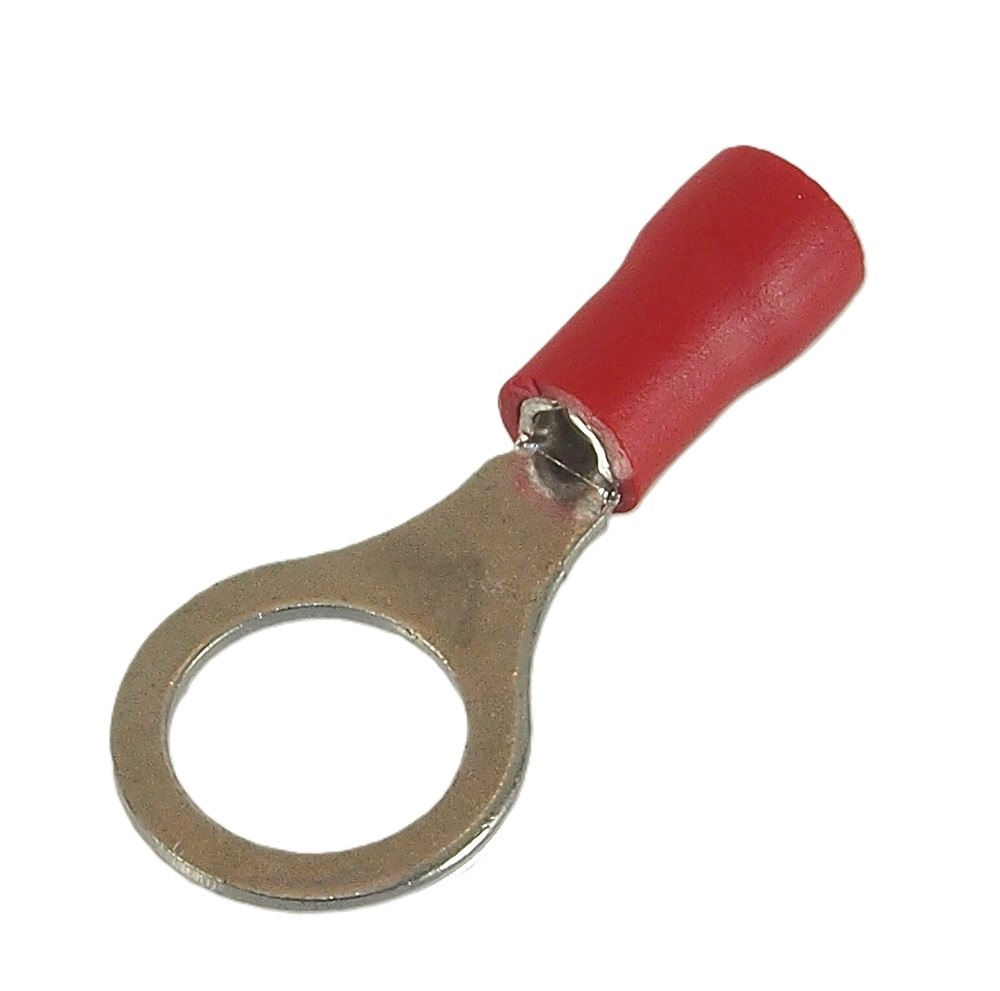 Terminal en anneau isolé 8 mm rouge