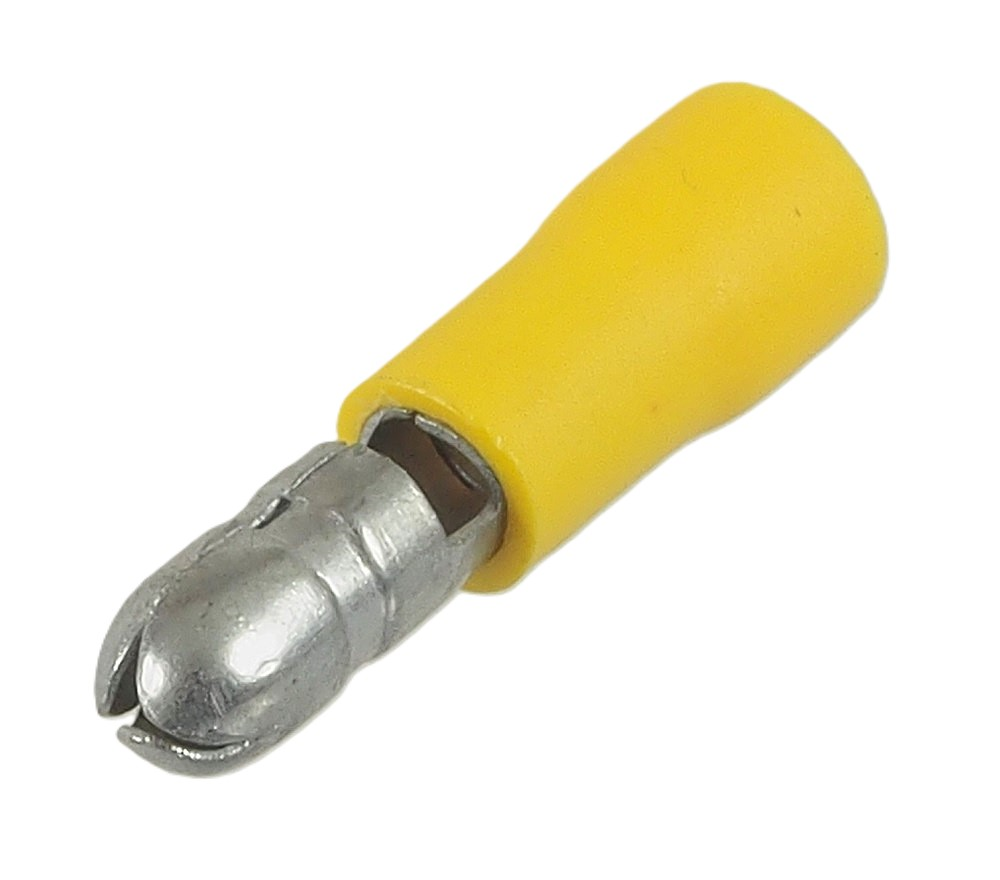 Terminal bullet 0,195'' mâle isolé jaune