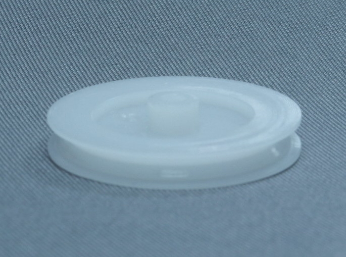 Poulie en plastique blanc 25  X 3.5 X 2.4 mm