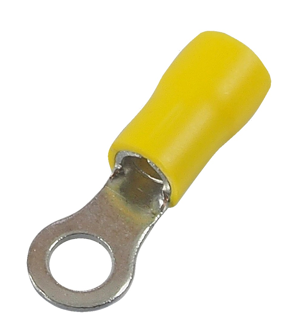 Terminal en anneau isolé de 5 mm jaune
