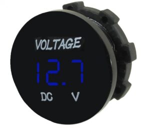Voltmètre imperméable 6-30 VDC SKU-12 / Bleu