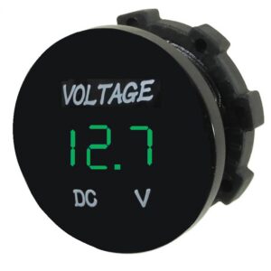 Voltmètre imperméable  6-30 VDC DEL SKU-12 / Vert
