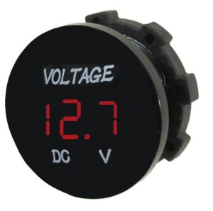 Voltmètre imperméable 6-30 VDC DEL SKU-12 / Rouge