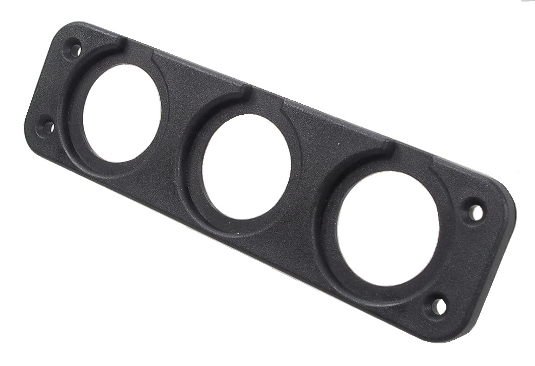 Plaque 3 trous SKU-18 pour voltmètre / USB / 12V