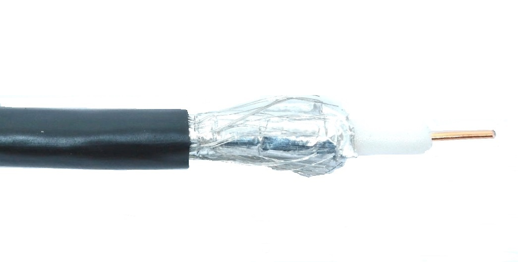 Câble coaxial RG-6 noir 60% blindé (500 pieds)