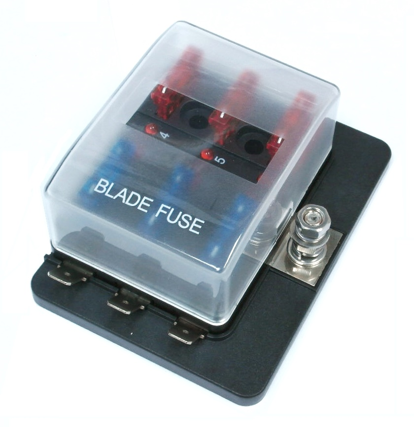 Porte fusible à 6 voies avec indicateur LED 32 VDC