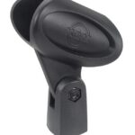 Pince pour microphone noir - 3/8". Diamètre de l'attache: 28 - 34 mm.