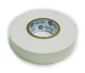 Ruban électrique blanc PVC pour isolement 0.18mm x 18mm x 20mm