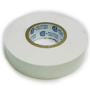 Ruban électrique blanc PVC pour isolement 0.18mm x 18mm x 20mm