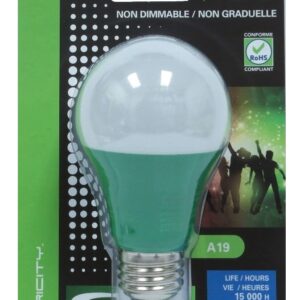 Ampoule au DEL A19 120 Volts 5 Watts - Vert